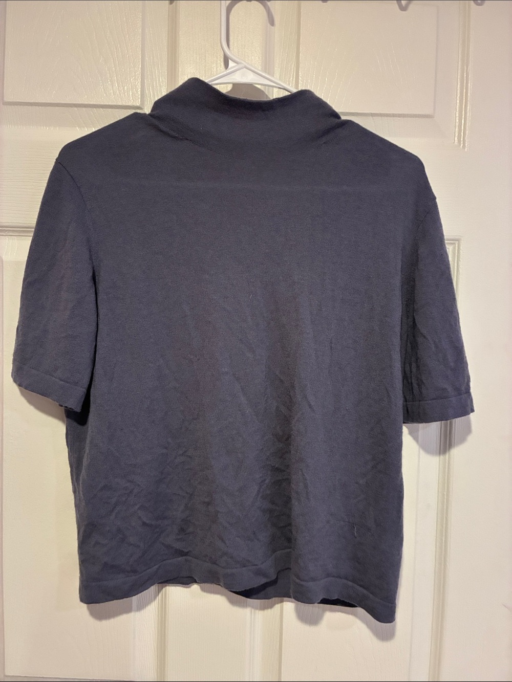 Vince Muted Purple Short Sleeve Mock Turtleneck